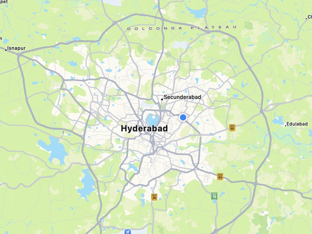 Map of Hyderabad, India
